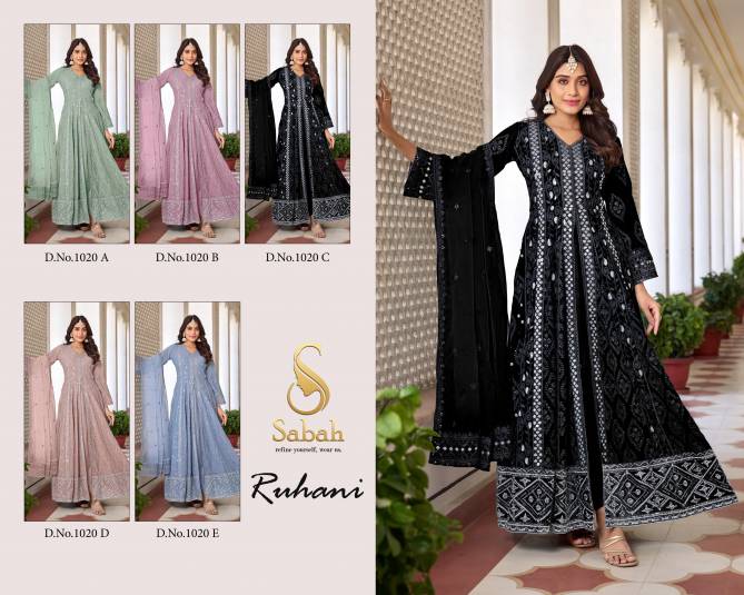 Ruhani By Sabah Faux Georgette Designer Salwar Kameez Catalog
